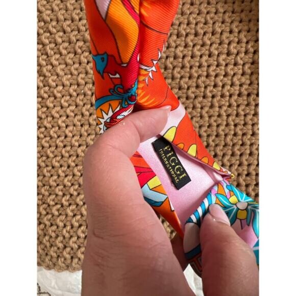 NEW Piggi International Knotted Silk Logo Headband Accessories Multi Color - Picture 5 of 5